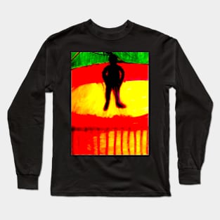 Shadow man in a spotlight Long Sleeve T-Shirt